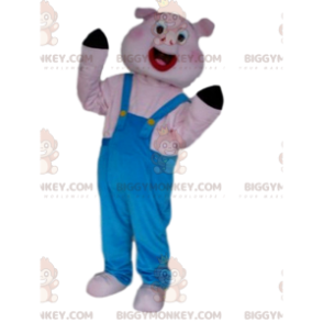 Traje de Mascote BIGGYMONKEY™ de Porco de Macacão, Traje de 3