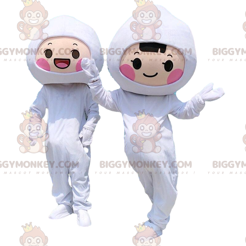 bílá postava maskot BIGGYMONKEY™, bílé kostýmy – Biggymonkey.com bílá postava maskot BIGGYMONKEY™, bílé kostýmy – Biggymonkey.com