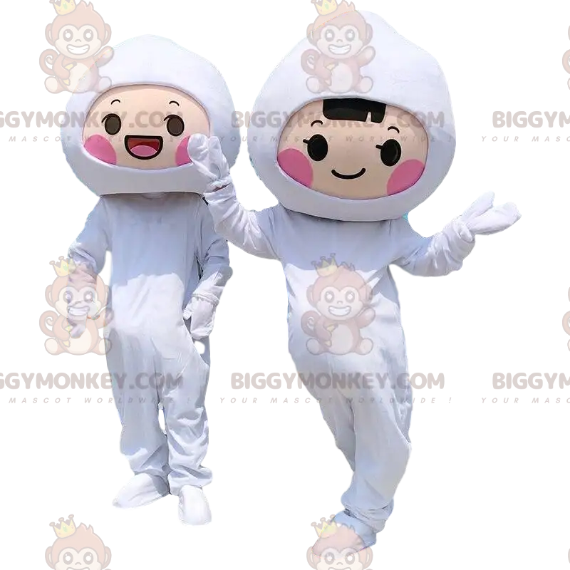 bílá postava maskot BIGGYMONKEY™, bílé kostýmy – Biggymonkey.com bílá postava maskot BIGGYMONKEY™, bílé kostýmy – Biggymonkey.com