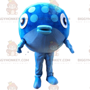 BIGGYMONKEY™ mascot costume big fun blue fish, sea costume -