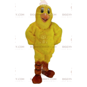 Kanarian BIGGYMONKEY™ maskottiasu, keltainen lintuasu