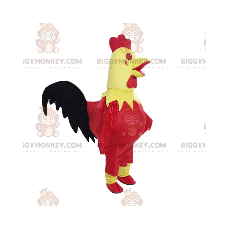 Con rapidez detalles tierra principal Disfraz de mascota de gallo amarillo y rojo Tamaño L (175-180 CM)