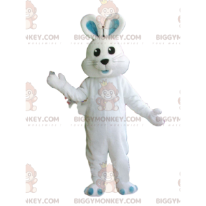 Traje de mascote de coelho branco BIGGYMONKEY™, totalmente