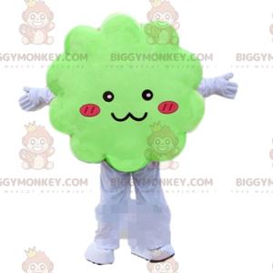Grüne Wolke BIGGYMONKEY™ Maskottchenkostüm, grünes Kostüm