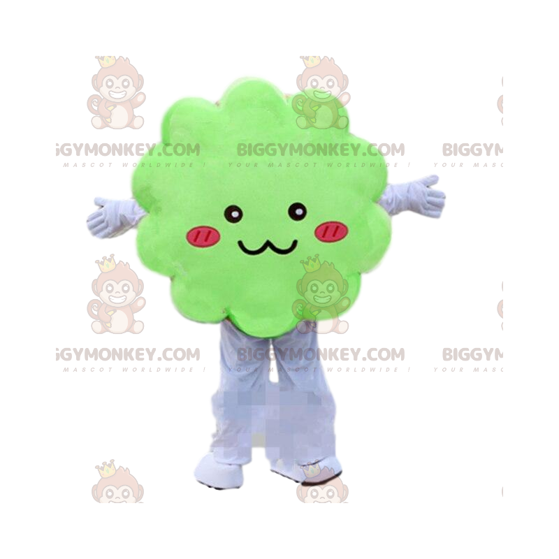 Grøn sky BIGGYMONKEY™ maskotkostume, grønt kostume, træ-kostume Grøn sky BIGGYMONKEY™ maskotkostume, grønt kostume, træ-kostume
