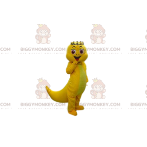 Costume de mascotte BIGGYMONKEY™ de dinosaure jaune, costume de