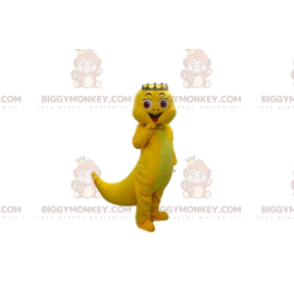 Yellow dinosaur BIGGYMONKEY™ mascot costume, yellow dragon