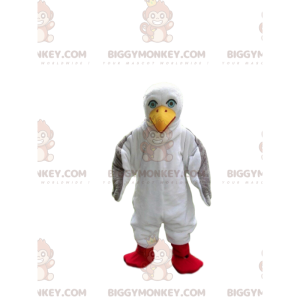 Στολή μασκότ Seagull BIGGYMONKEY™, στολή άλμπατρος, φανταχτερό φόρεμα με περιστέρια - Μασκότ πουλιών - BiggyMonkey.com