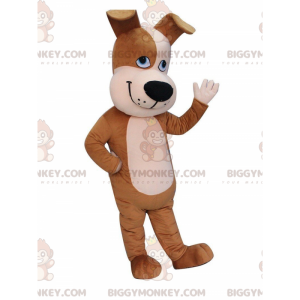 Pennun BIGGYMONKEY™ maskottiasu, pehmoruskea koiran puku -