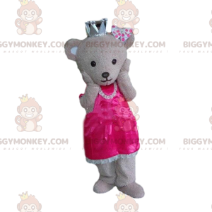 Teddy Bear BIGGYMONKEY™ Mascot Costume Dressed As Queen