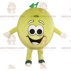 Uppblåsbar citron BIGGYMONKEY™ maskotdräkt, jättegul fruktdräkt