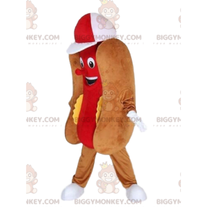 Hotdog BIGGYMONKEY™ mascottekostuum, fastfoodkostuum