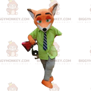 BIGGYMONKEY™ mascot costume of Nick Wilde, famous orange fox in