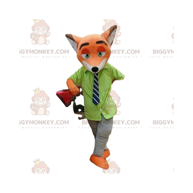 Traje de mascote BIGGYMONKEY™ de Nick Wilde, a famosa raposa Traje de mascote BIGGYMONKEY™ de Nick Wilde, a famosa raposa