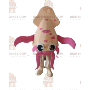 Pink Squid BIGGYMONKEY™ Mascot Costume, Giant Pink Crustacean