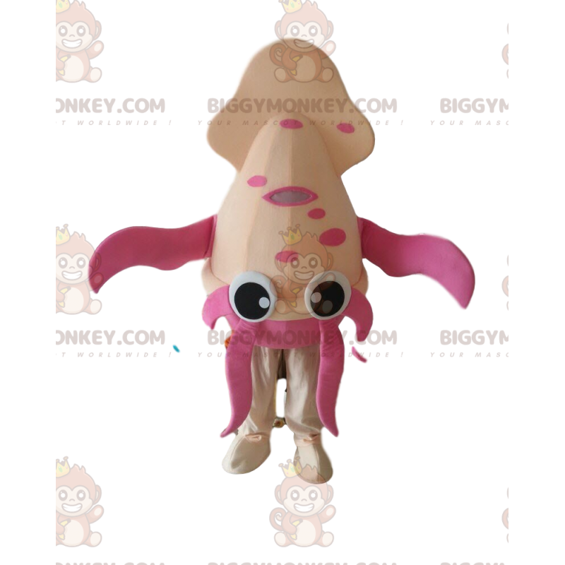 Pink Squid BIGGYMONKEY™ maskotkostume, kæmpe lyserødt Pink Squid BIGGYMONKEY™ maskotkostume, kæmpe lyserødt