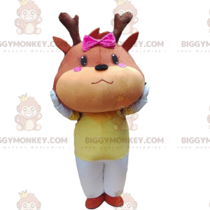 Costume da mascotte cervo BIGGYMONKEY™, costume da daina
