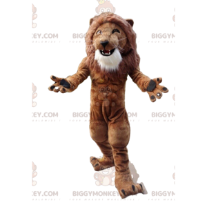 Kostým maskota BIGGYMONKEY™ velmi svalnatého lva, kostým