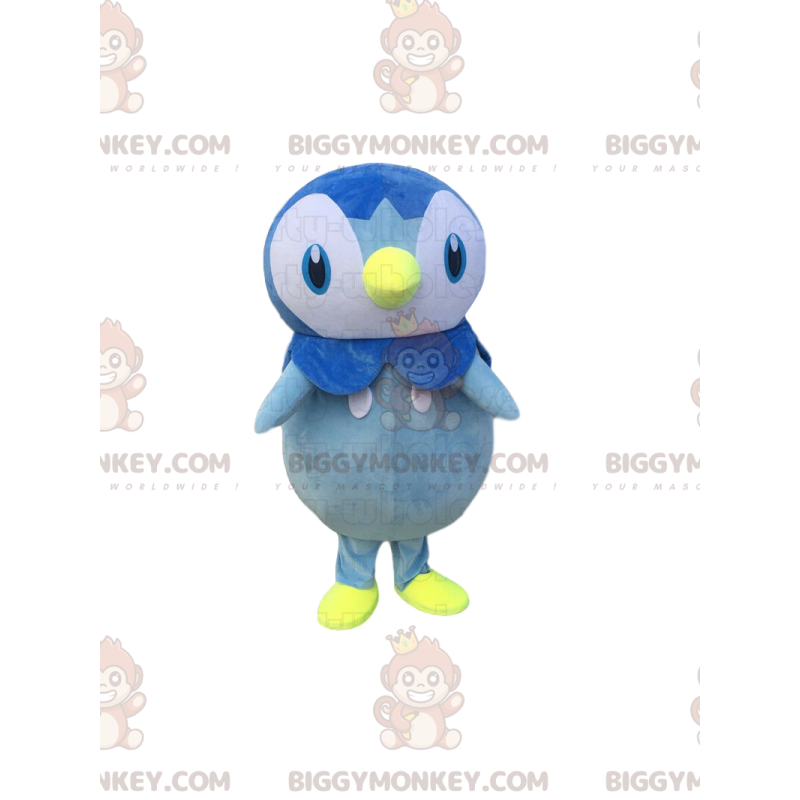 BIGGYMONKEY™ maskottiasu sinivalkoinen pingviini, värikäs lintuasu - Kalojen maskotit - BIGGYMONKEY_09322 - BiggyMonkey.com