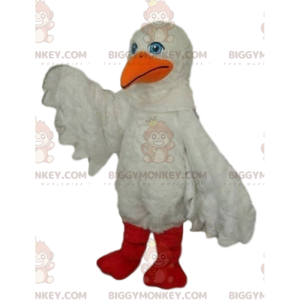 Seagull BIGGYMONKEY™ mascot costume, pelican costume, gull