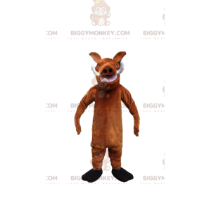 Traje de mascote BIGGYMONKEY™ de Pumba, o famoso javali do