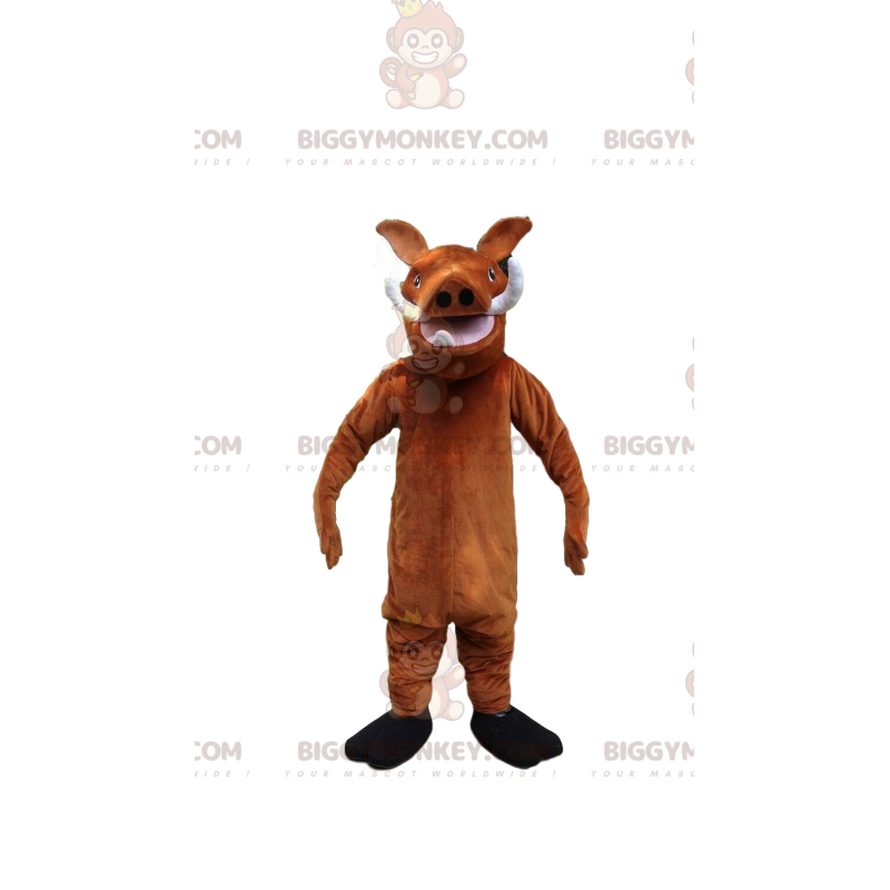 Costume de mascotte BIGGYMONKEY™ de Pumbaa, le célèbre