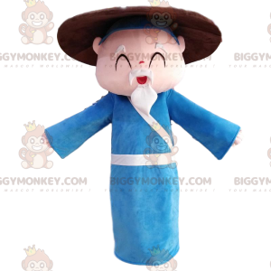 Costume da mascotte asiatico vecchio BIGGYMONKEY™, costume da