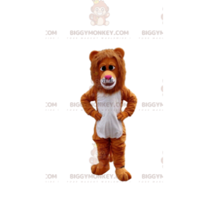 Kostým maskota Hnědobílého lva BIGGYMONKEY™, kostým kočky - Maskoti lva - BIGGYMONKEY_09352 - BiggyMonkey.com