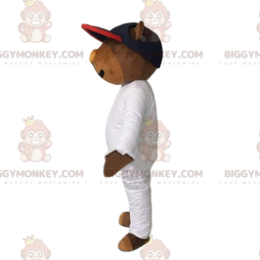 BIGGYMONKEY™ maskotkostume af bjørn i jumpsuit, futuristisk