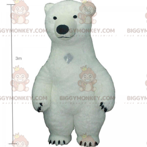 BIGGYMONKEY™ Inflatable Polar Bear Mascot Costume, White Bear