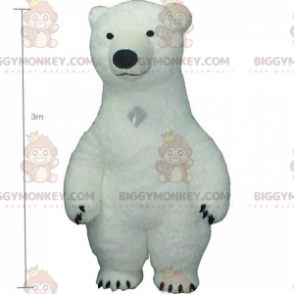 BIGGYMONKEY™ opblaasbaar ijsbeer-mascottekostuum, witte