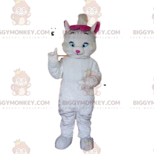 BIGGYMONKEY™ maskotdräkt av Marie, berömd vit kattunge från The