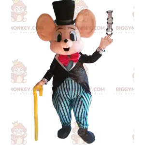 Fantasia de mascote elegante de rato BIGGYMONKEY™, fantasia de