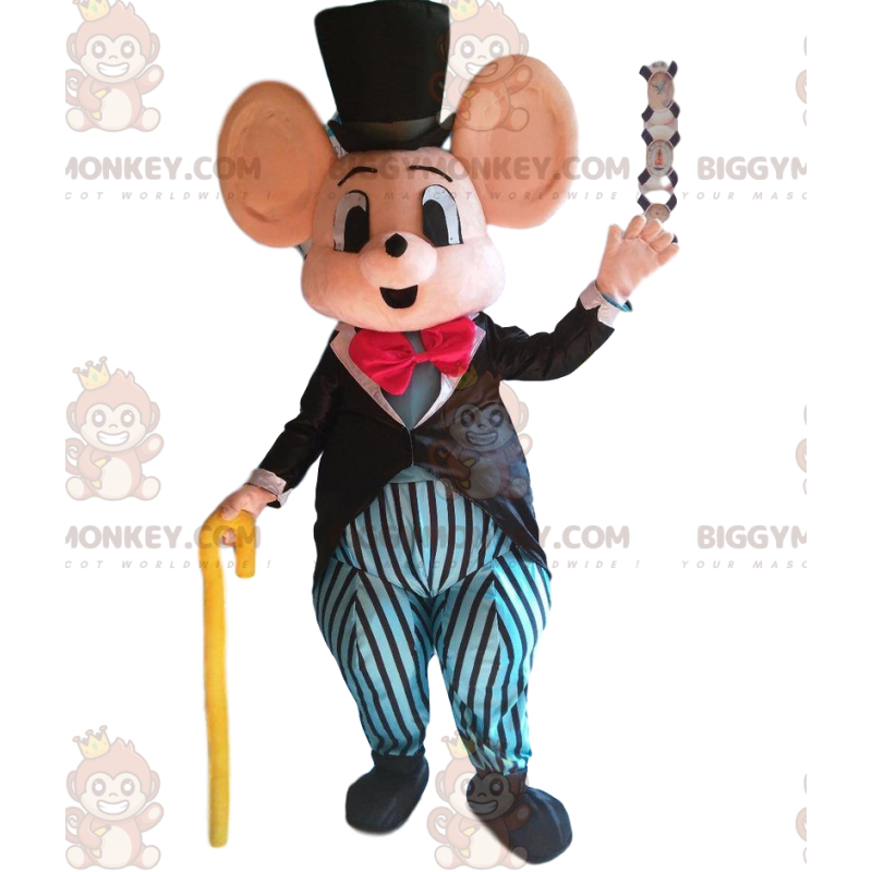 Elegante costume da topo BIGGYMONKEY™ mascotte, costume da topo