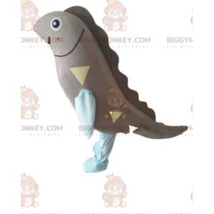 Sardine BIGGYMONKEY™ mascot costume, gray fish costume, giant -
