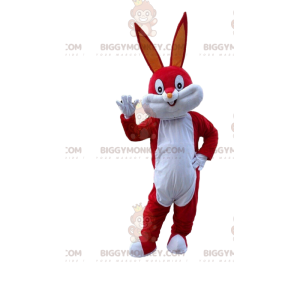 BIGGYMONKEY™ μασκότ στολή Red Bugs Bunny, Looney Tunes Famous Rabbit - Μασκότ διάσημων χαρακτήρων - BiggyMonkey.com
