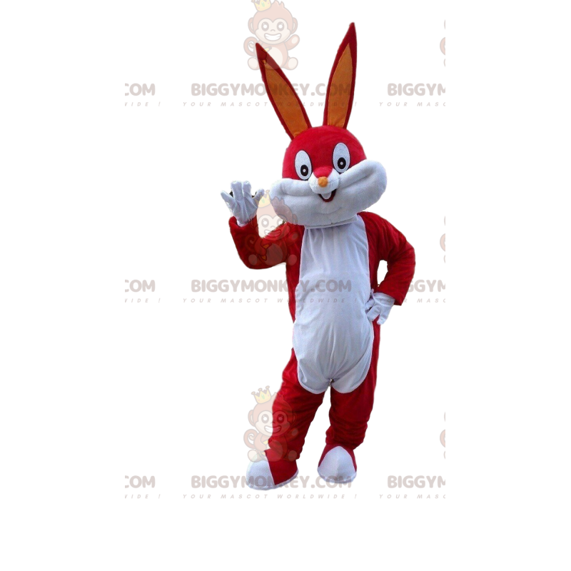 Kostium maskotki BIGGYMONKEY™ Czerwony Królik Bugs, Słynny Kostium maskotki BIGGYMONKEY™ Czerwony Królik Bugs, Słynny