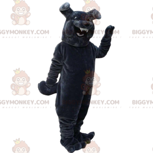 Fierce looking gray bulldog BIGGYMONKEY™ mascot costume