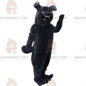 Hirveän näköinen harmaa Bulldog BIGGYMONKEY™ maskottiasu, tuhma