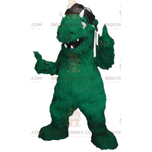 Costume da mascotte mostro dinosauro verde BIGGYMONKEY™ -