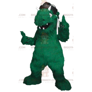Costume de mascotte BIGGYMONKEY™ de monstre de dinosaure vert -