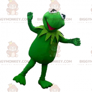 BIGGYMONKEY™ maskotdräkt av Kermit, den berömda fiktiva gröna