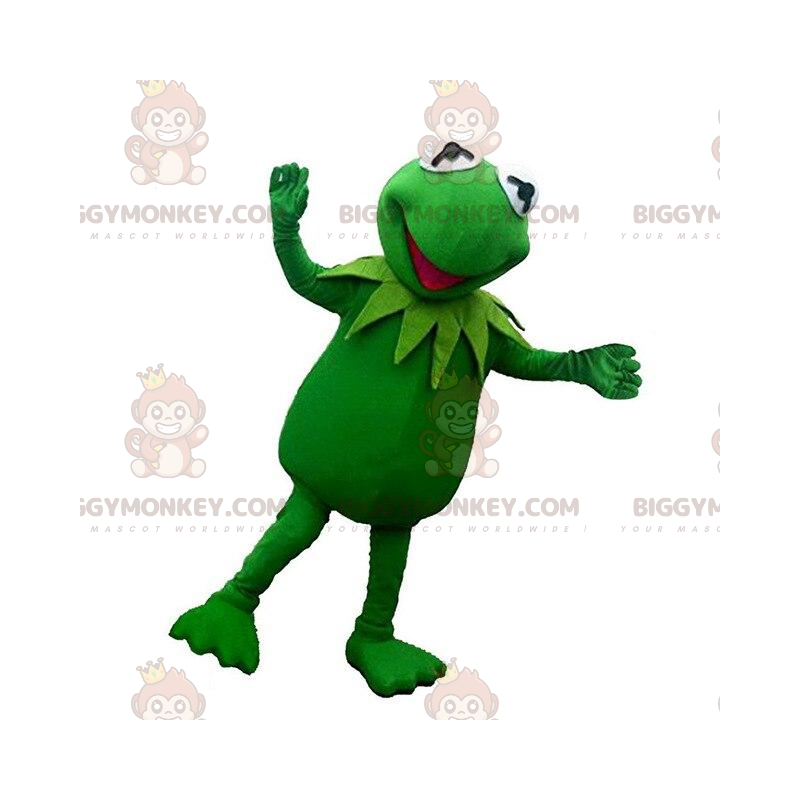 Disfraz de mascota BIGGYMONKEY™ de Kermit, la famosa rana verde Disfraz de mascota BIGGYMONKEY™ de Kermit, la famosa rana verde