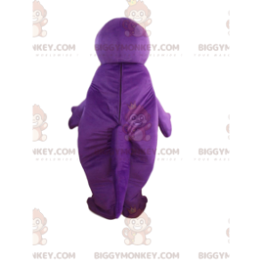 Fantasia de mascote BIGGYMONKEY™ de dinossauro roxo famoso dos desenhos  animados do Barney