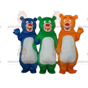 3 kolorowe misie BIGGYMONKEY™, 3 różnokolorowe misie -