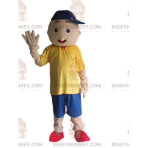 Ung dreng BIGGYMONKEY™ maskotkostume, børnekostume med kasket -