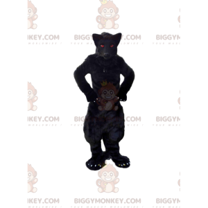Kostium maskotki czarno-różowego wilka BIGGYMONKEY™, kostium