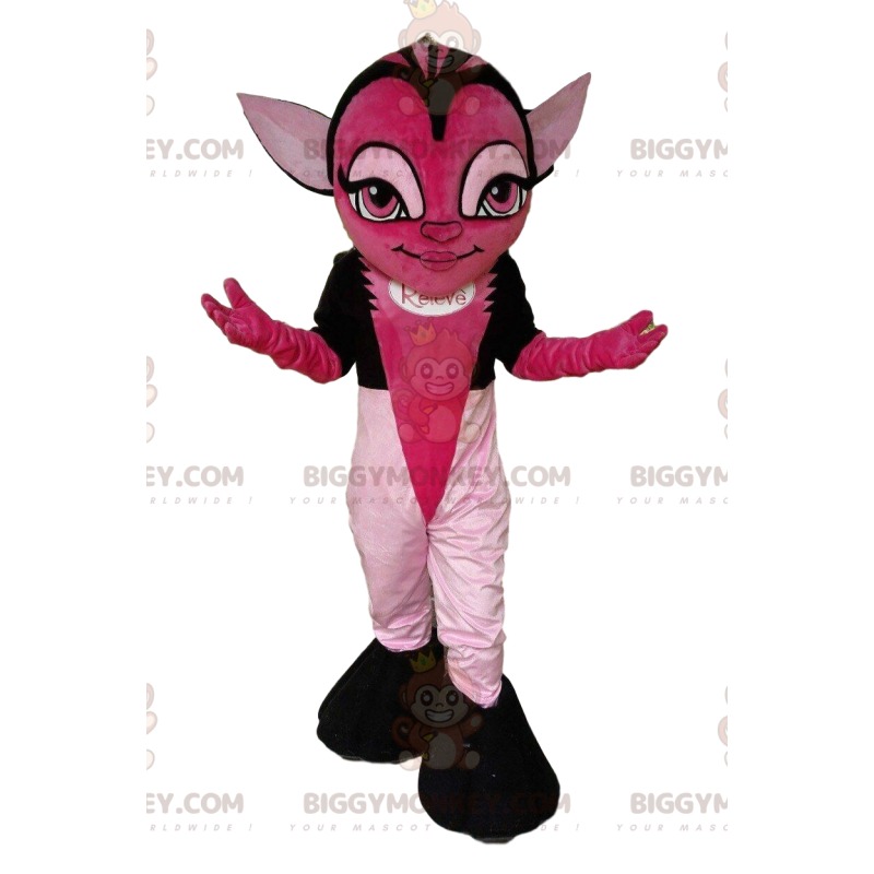 Disfraz de mascota BIGGYMONKEY™ de criatura rosa de la película Disfraz de mascota BIGGYMONKEY™ de criatura rosa de la película