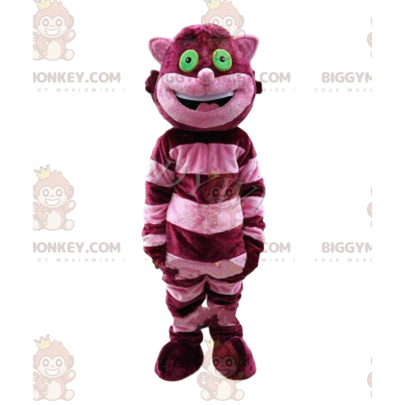 Disfraz de mascota BIGGYMONKEY™ del gato de Cheshire de Alicia