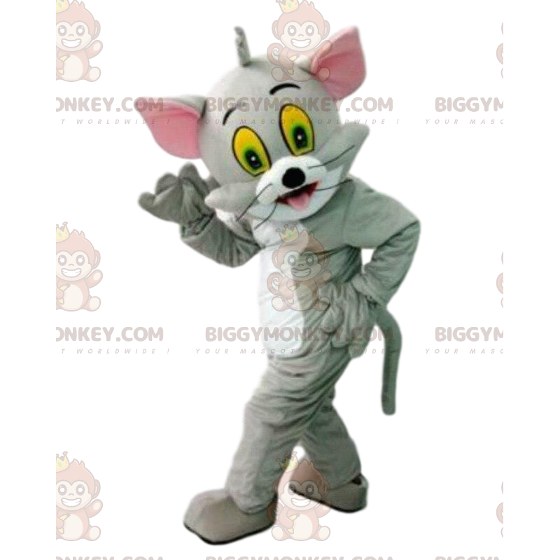 BIGGYMONKEY™ maskotdräkt av den berömda grå katten Tom från den BIGGYMONKEY™ maskotdräkt av den berömda grå katten Tom från den